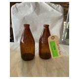 Vintage Amber, pearl beer bottles