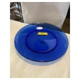 Cobalt blue serving plate 13 inches round