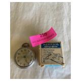 Weslock pocket watch with cracked  face