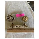 Vintage ornate brass hardware