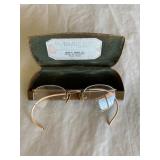 Vintage glasses with case.. glasses trim in 12