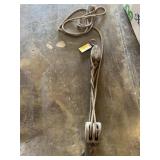 Antique wood block and tackle