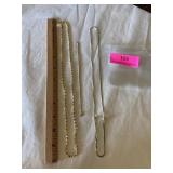 Necklaces and bracelet, gold tone.