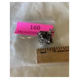 Vintage pendant  silver tone  and assorted stones
