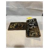 Texas Farm truck 58 and 56 single plates