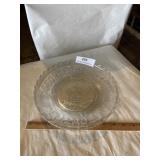 Mid 1900s commemorative pressed glass plate