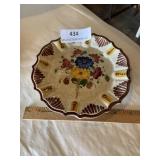 Decorative hand-painted ceramic plate. Austria.