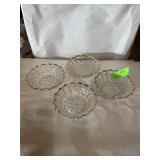 Vintage Jeanette depression, clear glass bowls