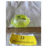 Boyd  ï¿½bunny on nest ï¿½ Vaseline glass about 2 1/2