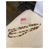 Vintage brown bead necklace double strand 16