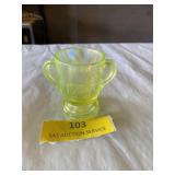 Boyd Vaseline glass childrenï¿½s miniature lamb cup
