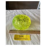 Boyd Vaseline glass powder, puff trinket box with