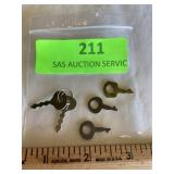 Vintage mini padlock keys