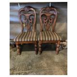 Nice pair of dining chairs..  wood and