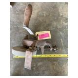 Antique hand crank grinder