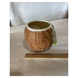 Vintage 1950s trader Vicks coconut tiki mug