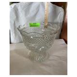 Anchor hocking, vintage diamond pattern, pedestal