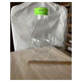 Vintage torch and wreath glass hurricane shade 9