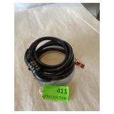 Master lock cable with combination lock