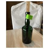 Vintage dark green bottle