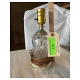 Vintage cut crystal lamp no shade