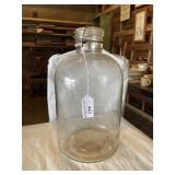 Antique 3 gallon jar, hazel Atlas glass  about 14