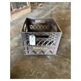 Vintage Borden milk brown plastic crate