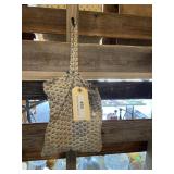 Vintage cloth hanging clothespin hanger with