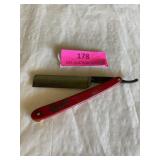Vintage red Imp straight razor