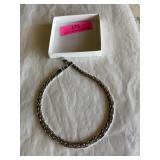 Vintage silver tone choker necklace.