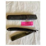Antique Sheffield Street razor with original box