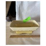 1950ï¿½s planter yellow glaze with white bubble