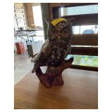 Ceramic horned owl figurine 15 x 12