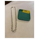 Antique crystal bead necklace 19 inches of long