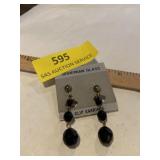 Bohemian glass clip earrings
