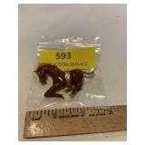 Vintage enamel horse brooch