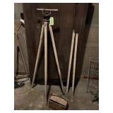 Vintage craftsman transit level with wooden
