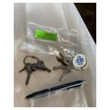 Collection of vintage keys and key ring
