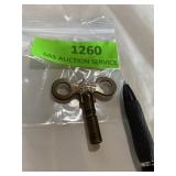 Brass Winding key for antique mantle clock,
