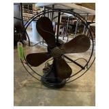 Antique General Electric brass blade fan 17