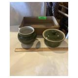Hall green cover dish and pot