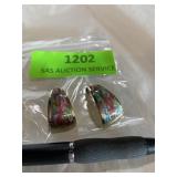 Goat tone painted pierced earrings