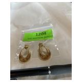 Gold toned and marble swirl enamel pierced