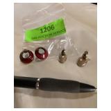 Smaller enamel pierced earrings