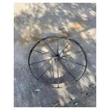 Vintage metal wagon wheel 30 inches