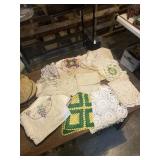 Very large selection of assorted doilies and