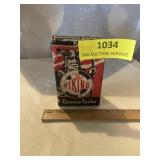 Full Box of vintage canvas tacks. Vintage.