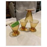 Vintage depression, dessert footed glass  3