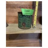 Antique clover compound grease metal can