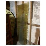 Assortment of glass panels two clear panels, one